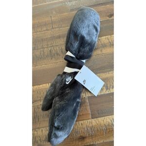 NWT Nike Women's Black Faux Fur Soft Winter Warm Mittens Size XS/S